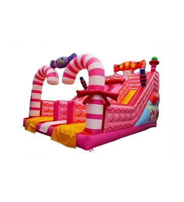 Sweet Candy Anak-anak Taman Hiburan Slide Inflatable Untuk Sewa