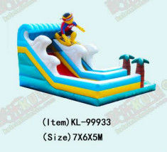 Surfing Tematik Slide Inflatable Dan Dekorasi Pohon Sawit
