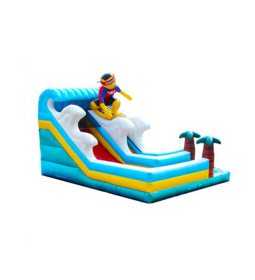 Surfing Tematik Slide Inflatable Dan Dekorasi Pohon Sawit
