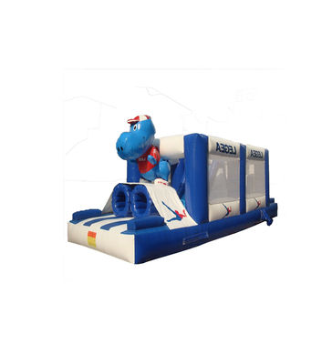 Putih Dan Biru Hitam Anak-anak Taman Hiburan Slide Inflatable Untuk Sewa