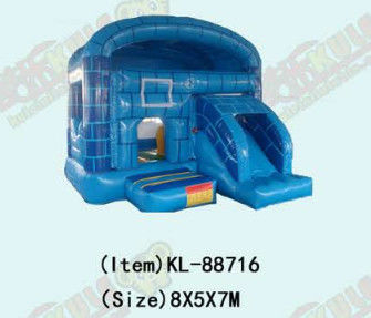 Small Bouncy Castle Blue Great Wall anak-anak taman hiburan kembung