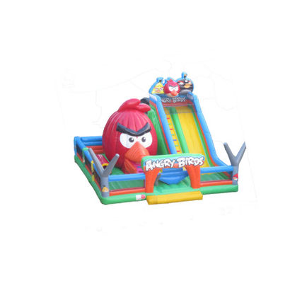 Anak-anak Taman Hiburan Inflatable Angry Bird Hewan Slide Untuk Sewa