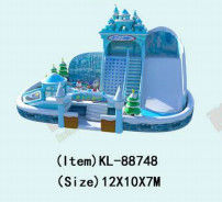 Blue Ice Land Children Fun Park Inflatable Slide Bouncy