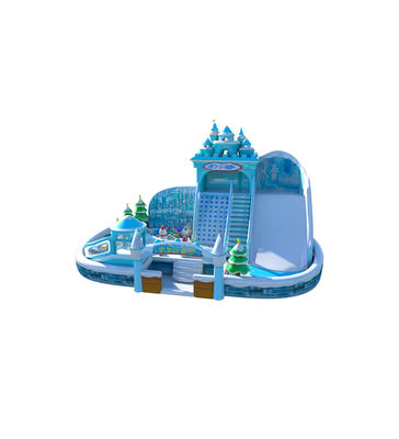 Blue Ice Land Children Fun Park Inflatable Slide Bouncy