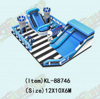 Blue Color Alien  Children Fun Park Inflatable Slide Bouncy