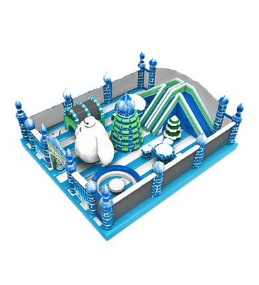 Ice - themed Inflatable Playground with Baymax