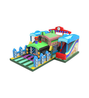 Train - Inspired Colorful Playground World Customized Inflatable