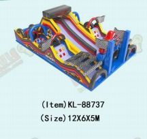 Racing - Themed Inflatable Playground: Thrills on Tracks Speed and Fun