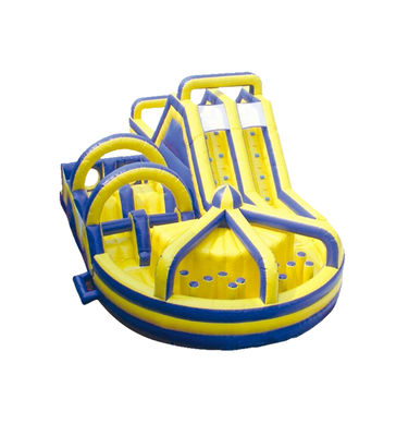 Slide Hiburan Inflatable Kuning - Biru: Peralatan Taman bermain yang menyenangkan