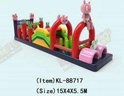 Karakter Kartun Set Main Anak-Anak Bergaya Kelinci Lucu - Berbasis Rintangan Bermain