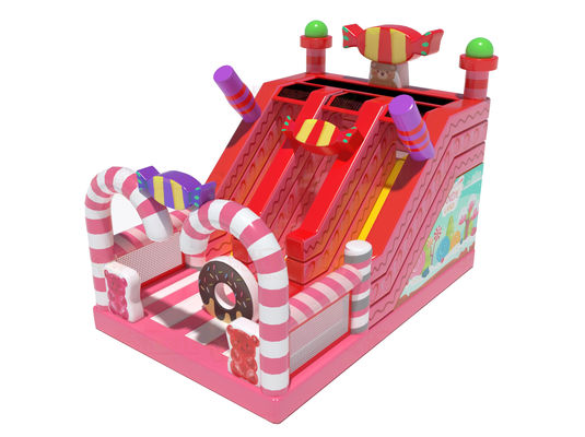 Candy World Pembe Tarzı Kiralık Etkinlik Partisi İçin Şişme Slaytlar