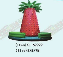 Pineapple - Formed Inflatable Rock Climbing Wall: Colorful Holds & Fun