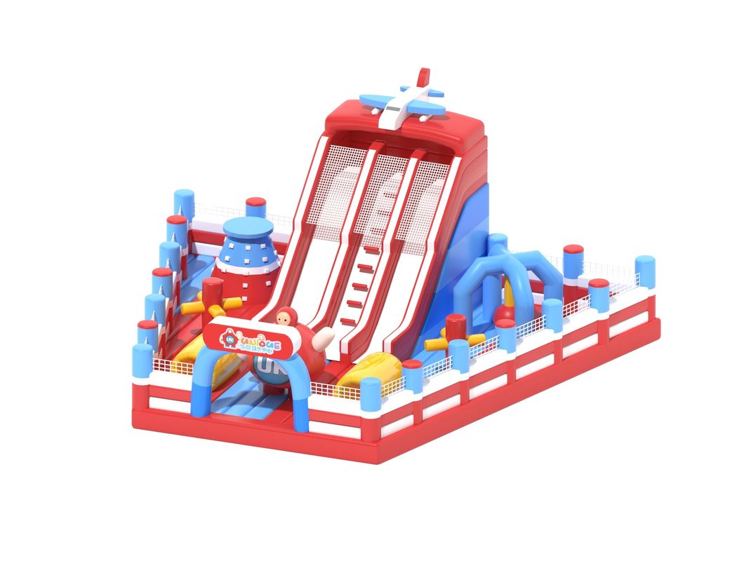 Kastil Bouncy Commercial Kecil Inflatable Merah Biru Putih Warna