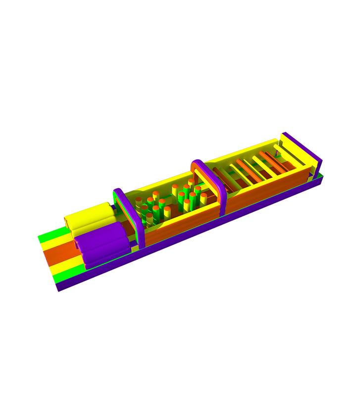 Gökkuşağı - Renkli Şişme Engel Parkuru Canlı Oyun Kurulumu